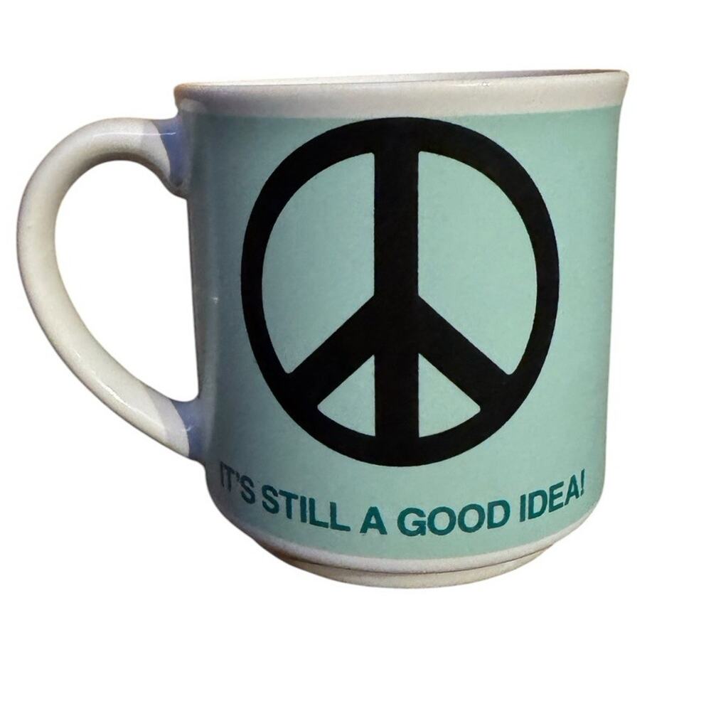 Vintage Peace Sign Mug It’s Still A Good Idea Retro Hippie Coffee Cup Boho